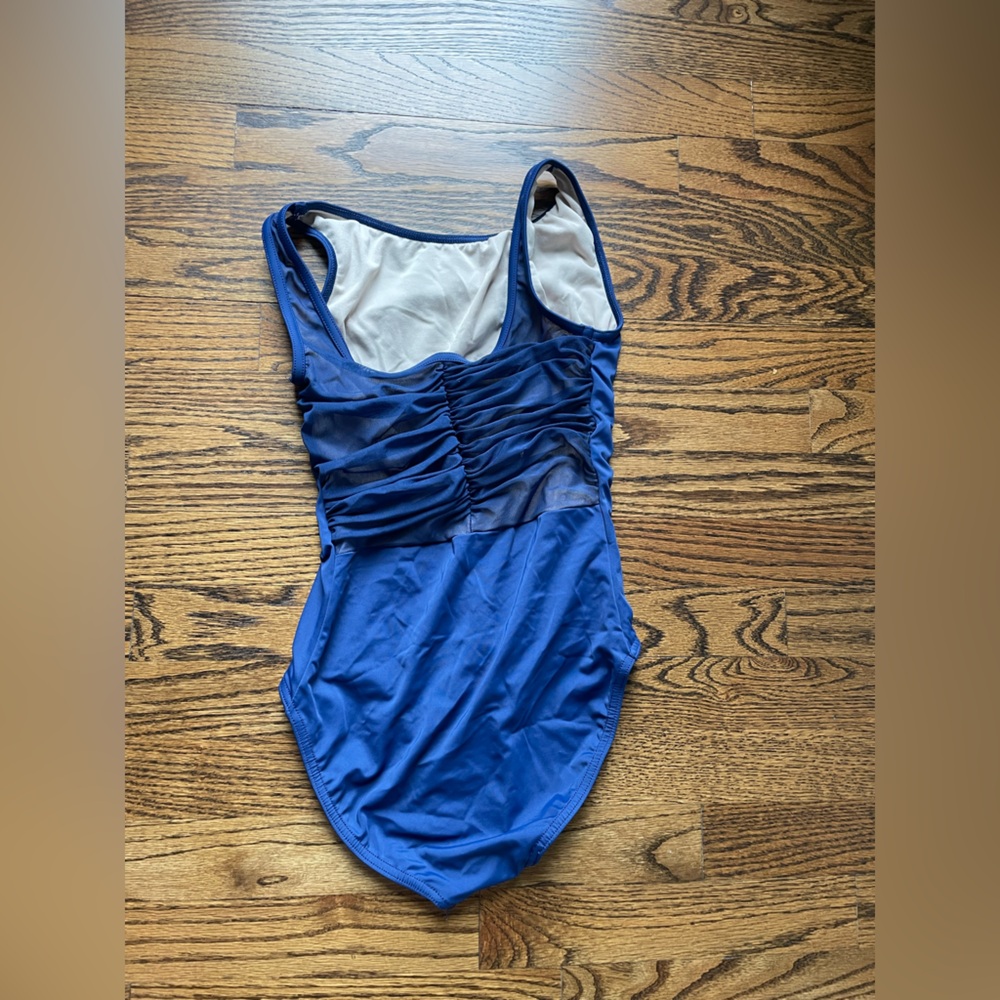 Balera large child navy mesh ballet leotard
